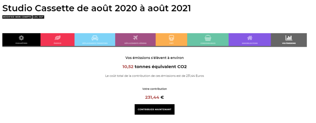 Bilan Carbone de Studio Cassette pour l'année 2021 3